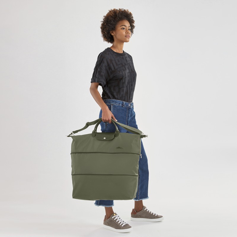 Longchamp Le Pliage Green expandable Rejsetasker Dame Grøn Danmark | L1911919479