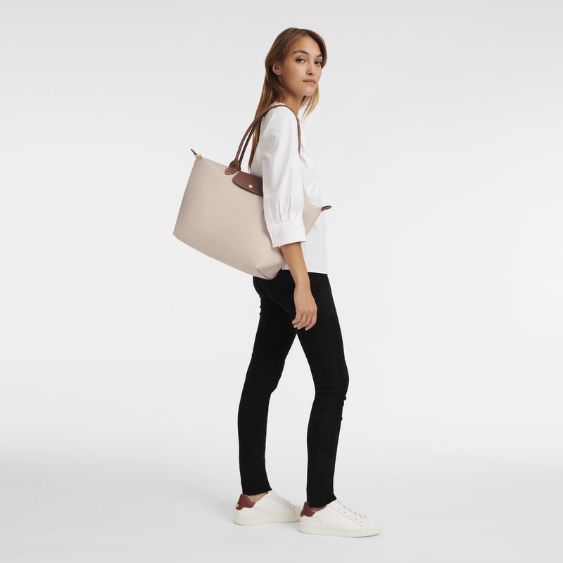 Longchamp Le Pliage Original L Muleposer Dame Hvide Danmark | L1899089P71