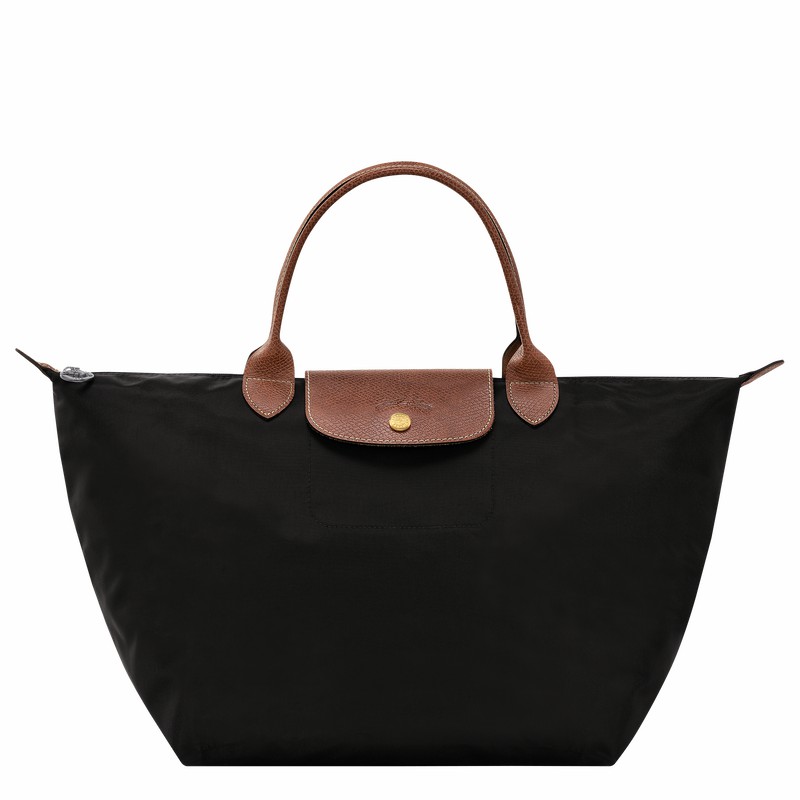 Longchamp Le Pliage Original M Håndtaske Dame Sort Danmark | L1623089001