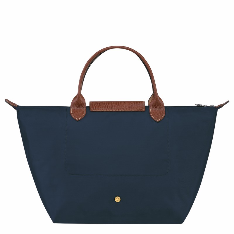 Longchamp Le Pliage Original M Håndtaske Dame Mørkeblå Danmark | L1623089P68