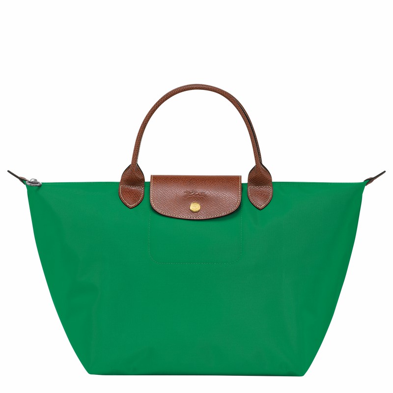 Longchamp Le Pliage Original M Håndtaske Dame Grøn Danmark | L1623089P88