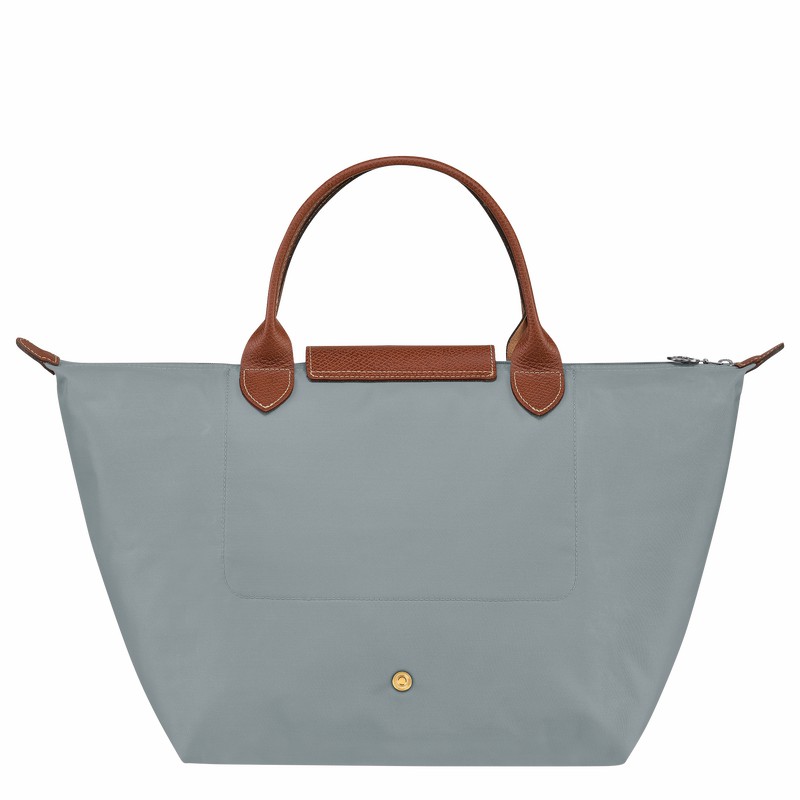 Longchamp Le Pliage Original M Håndtaske Dame Grå Danmark | L1623089P80