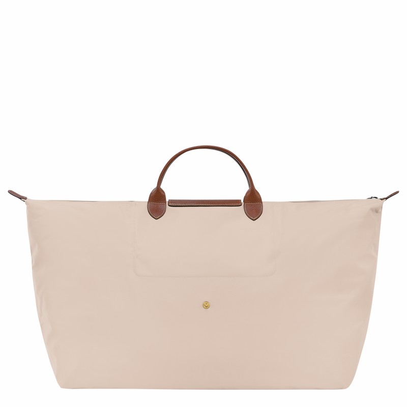 Longchamp Le Pliage Original M Rejsetasker Herre Hvide Danmark | L1625089P71-