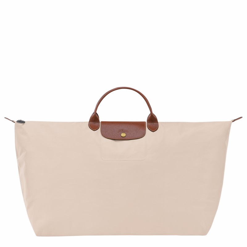 Longchamp Le Pliage Original M Rejsetasker Herre Hvide Danmark | L1625089P71-