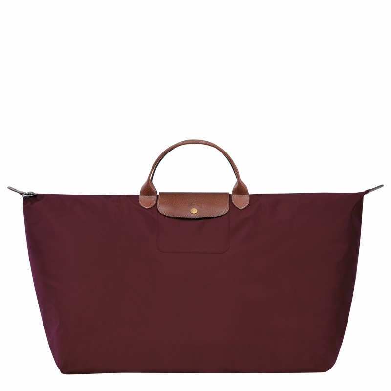 Longchamp Le Pliage Original M Rejsetasker Herre Bordeaux Danmark | L1625089P87-