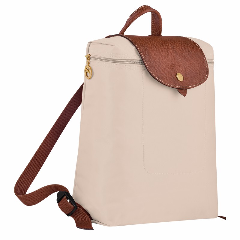 Longchamp Le Pliage Original M Rygsække Dame Hvide Danmark | L1699089P71