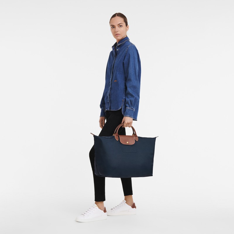 Longchamp Le Pliage Original S Rejsetasker Dame Mørkeblå Danmark | L1624089P68