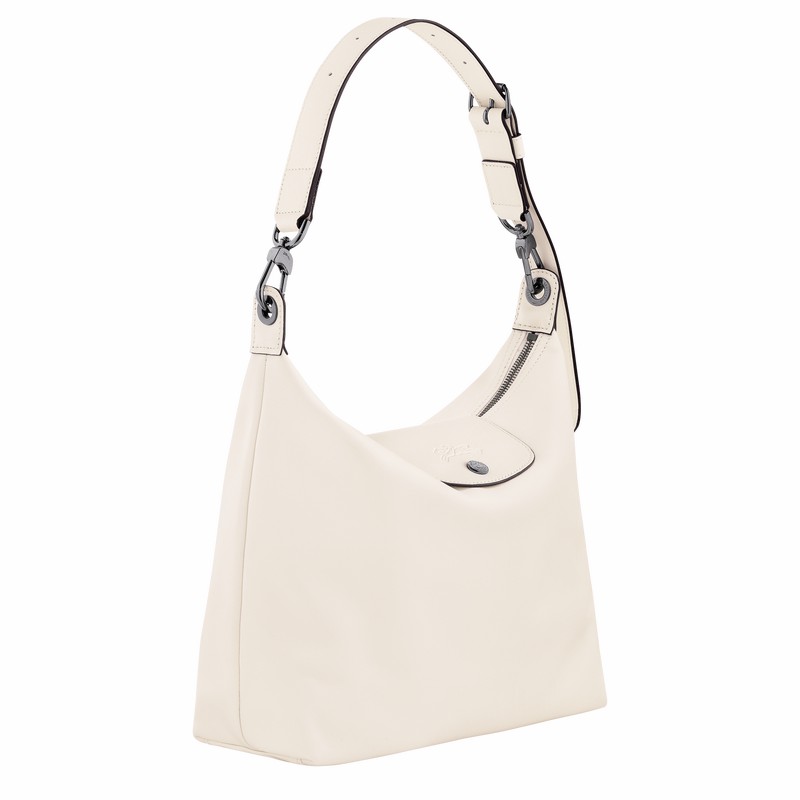 Longchamp Le Pliage Xtra M Hobo Taske Dame Hvide Danmark | 10189987037