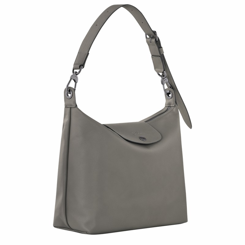 Longchamp Le Pliage Xtra M Hobo Taske Dame Grå Danmark | 10189987P55