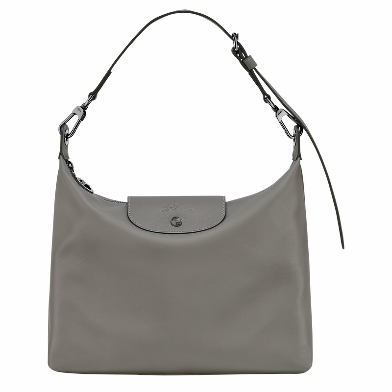 Longchamp Le Pliage Xtra M Hobo Taske Dame Grå Danmark | 10189987P55