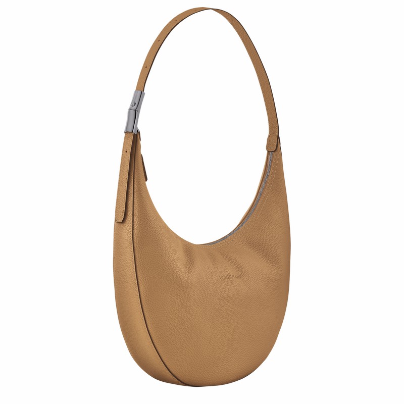 Longchamp Le Roseau Essential L Crossbody Taske Dame Khaki Danmark | 10234968026