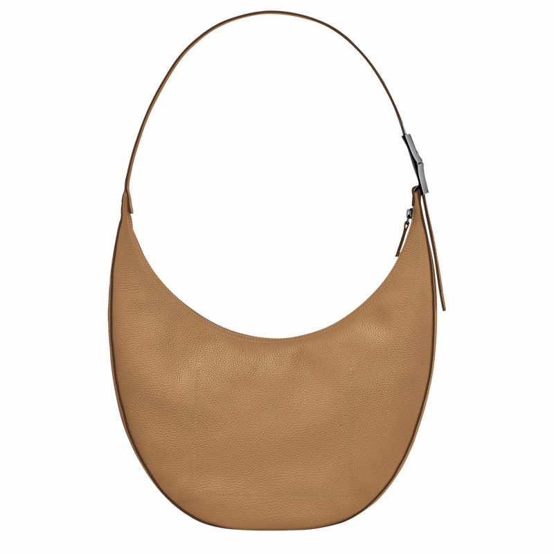 Longchamp Le Roseau Essential L Crossbody Taske Dame Khaki Danmark | 10234968026