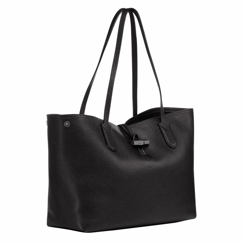 Longchamp Le Roseau Essential L Muleposer Dame Sort Danmark | L2686968001