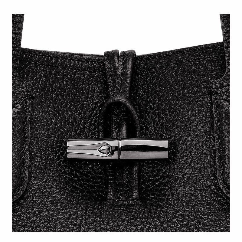 Longchamp Le Roseau Essential M Muleposer Dame Sort Danmark | 10183968001