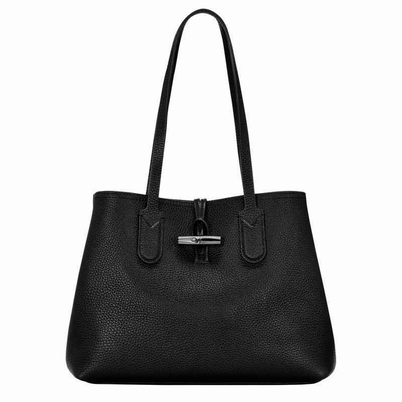 Longchamp Le Roseau Essential M Muleposer Dame Sort Danmark | 10183968001