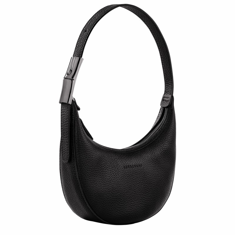 Longchamp Le Roseau Essential S Hobo Taske Dame Sort Danmark | 10217968001