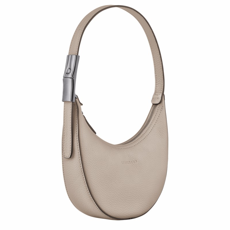 Longchamp Le Roseau Essential S Hobo Taske Dame Grå Danmark | 10217968266