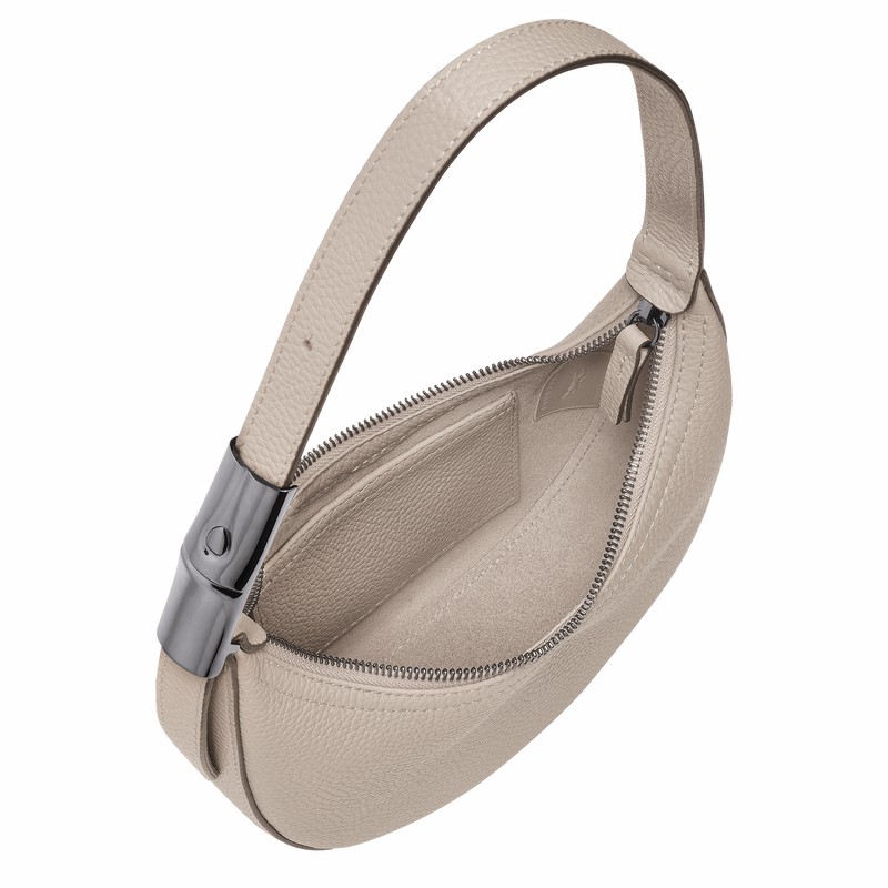 Longchamp Le Roseau Essential S Hobo Taske Dame Grå Danmark | 10217968266