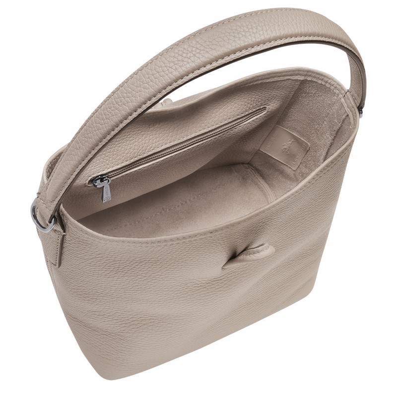 Longchamp Le Roseau Essential XS Bøttepungen Dame Grå Danmark | 10159968266