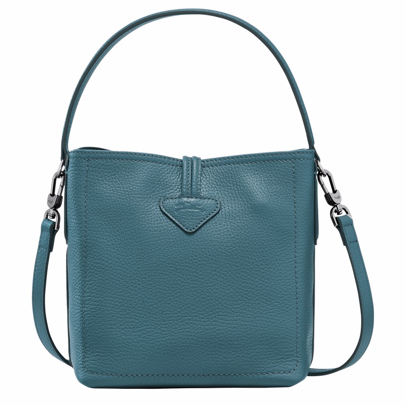 Longchamp Le Roseau Essential XS Bøttepungen Dame Påfugl Danmark | 10159968P89