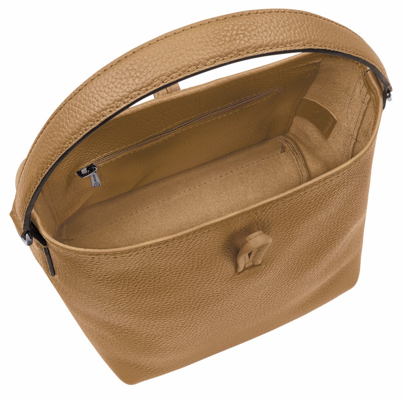 Longchamp Le Roseau Essential XS Bøttepungen Dame Khaki Danmark | 10159968026