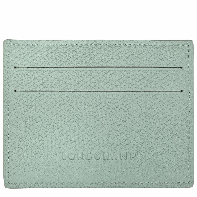 Longchamp Le Roseau Kortholder Dame Celadon Danmark | L3218HFP282