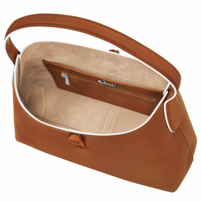 Longchamp Le Roseau M Hobo Taske Dame Brune Danmark | 10153HQS504