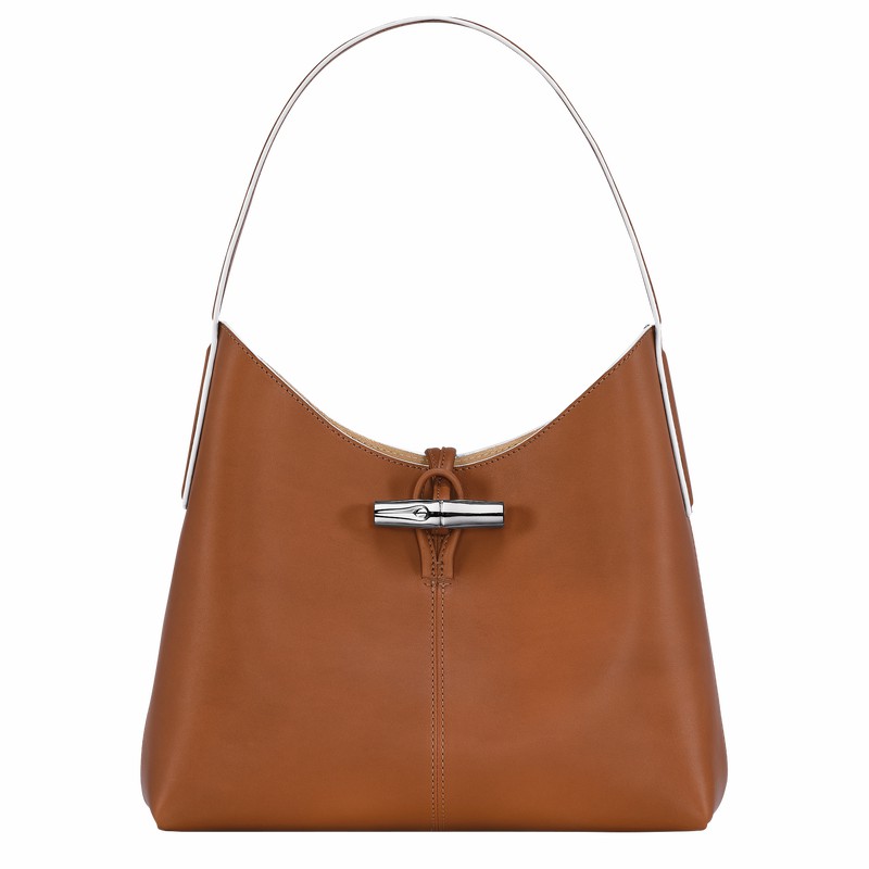 Longchamp Le Roseau M Hobo Taske Dame Brune Danmark | 10153HQS504