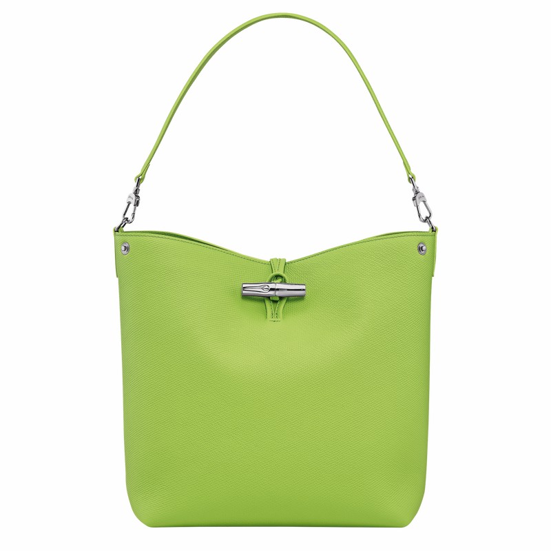 Longchamp Le Roseau M Skulder Taske Dame Grøn Danmark | 10281HFP355