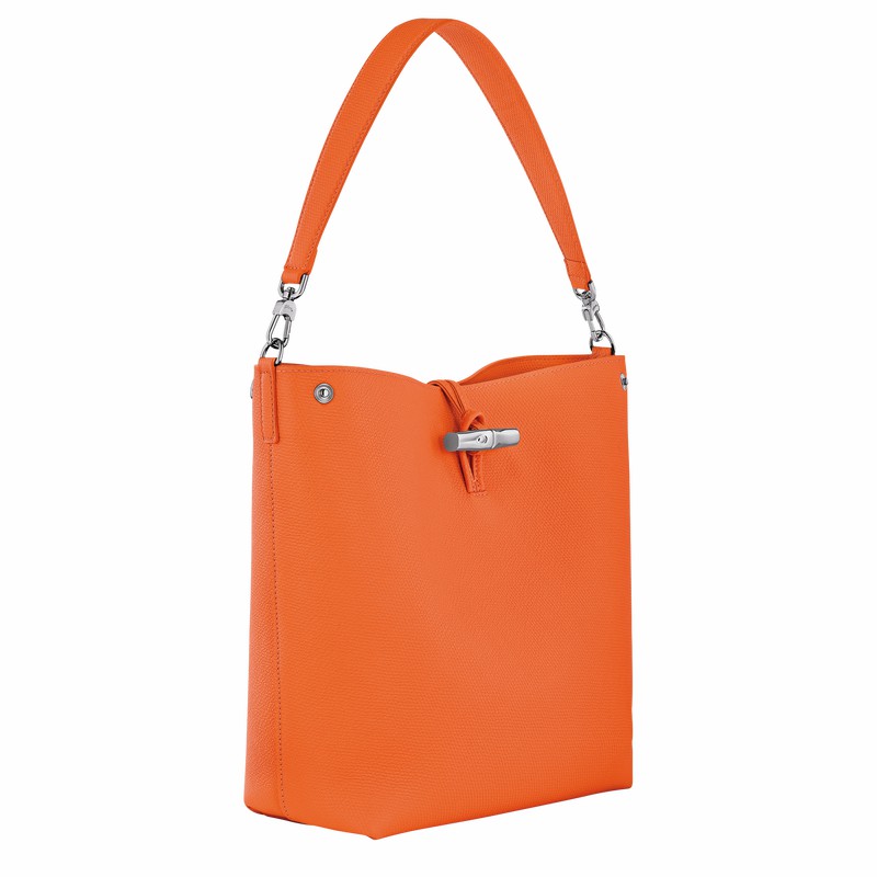 Longchamp Le Roseau M Skulder Taske Dame Orange Danmark | 10281HFP017