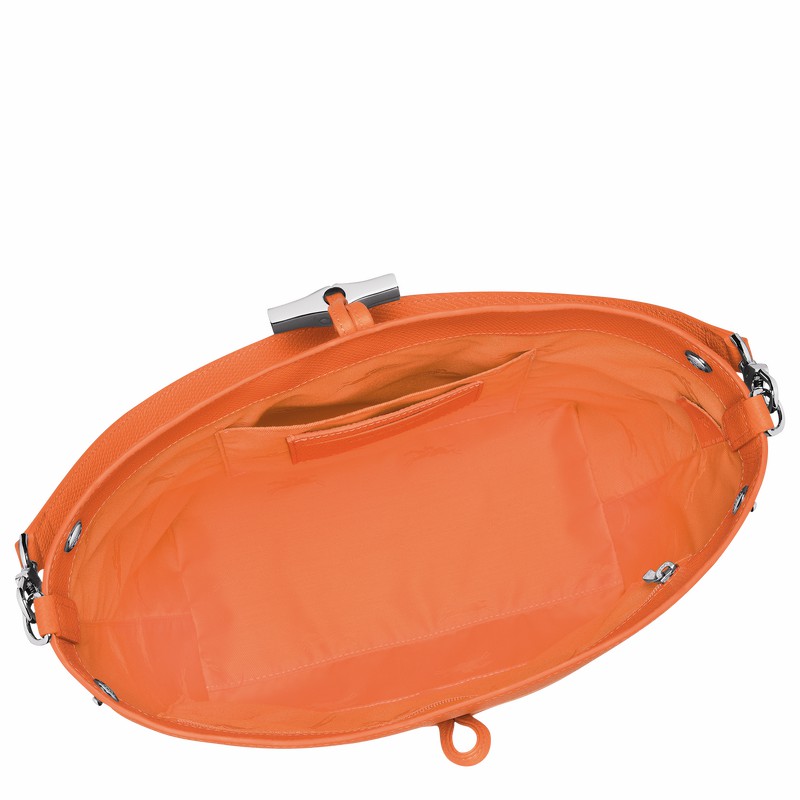 Longchamp Le Roseau M Skulder Taske Dame Orange Danmark | 10281HFP017