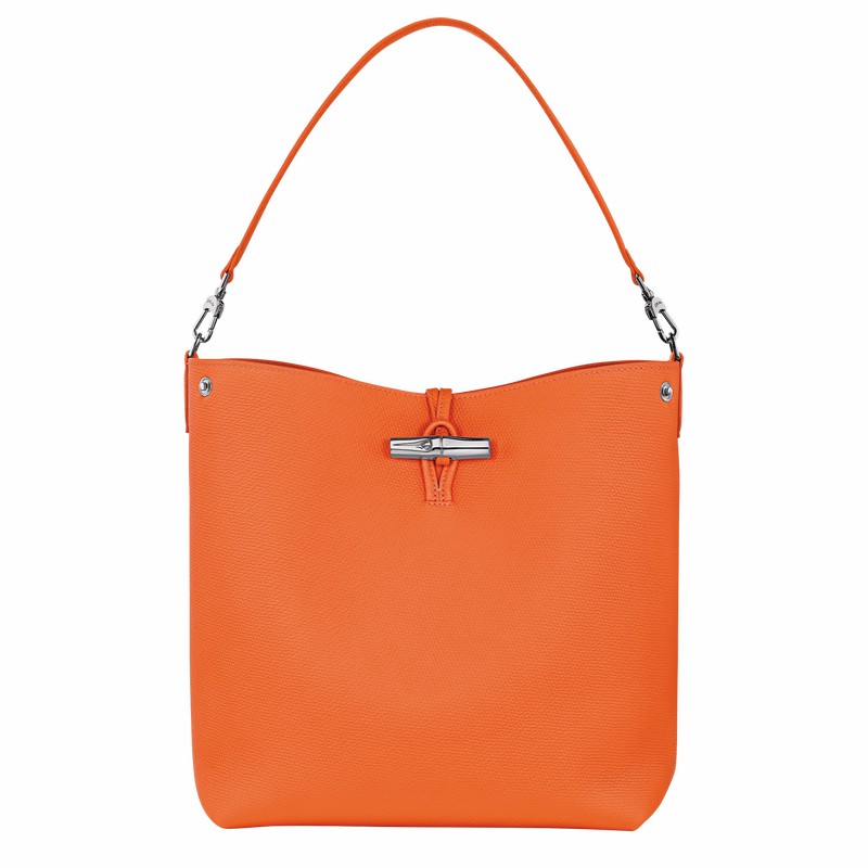 Longchamp Le Roseau M Skulder Taske Dame Orange Danmark | 10281HFP017