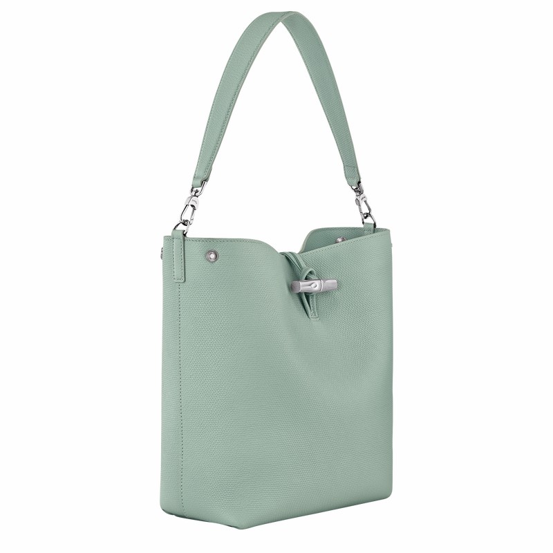 Longchamp Le Roseau M Skulder Taske Dame Celadon Danmark | 10281HFP282