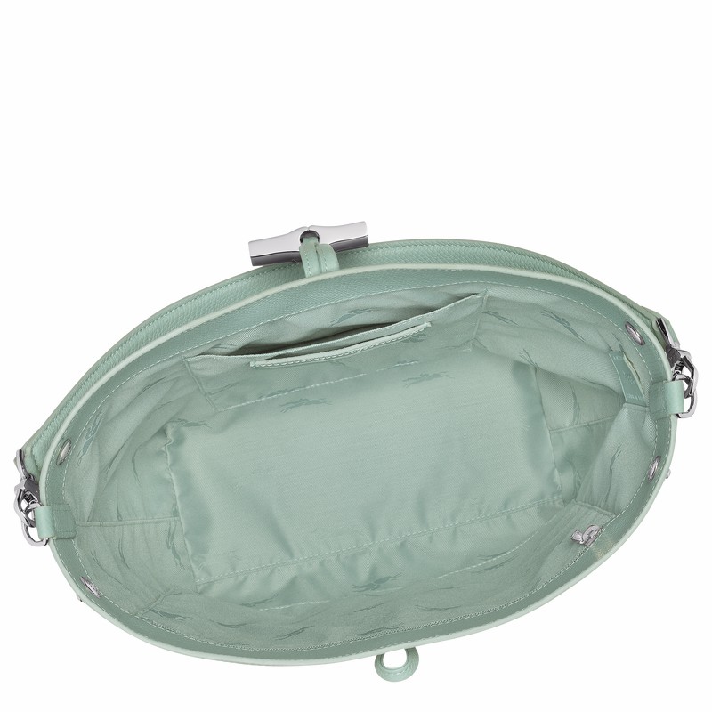 Longchamp Le Roseau M Skulder Taske Dame Celadon Danmark | 10281HFP282