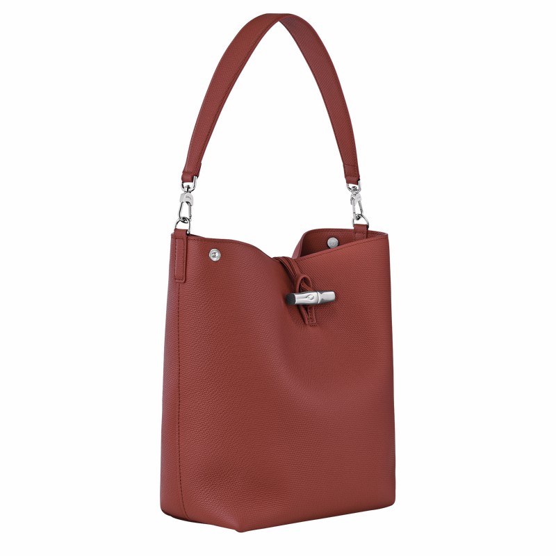 Longchamp Le Roseau M Skulder Taske Dame Brune Danmark | 10281HFP404