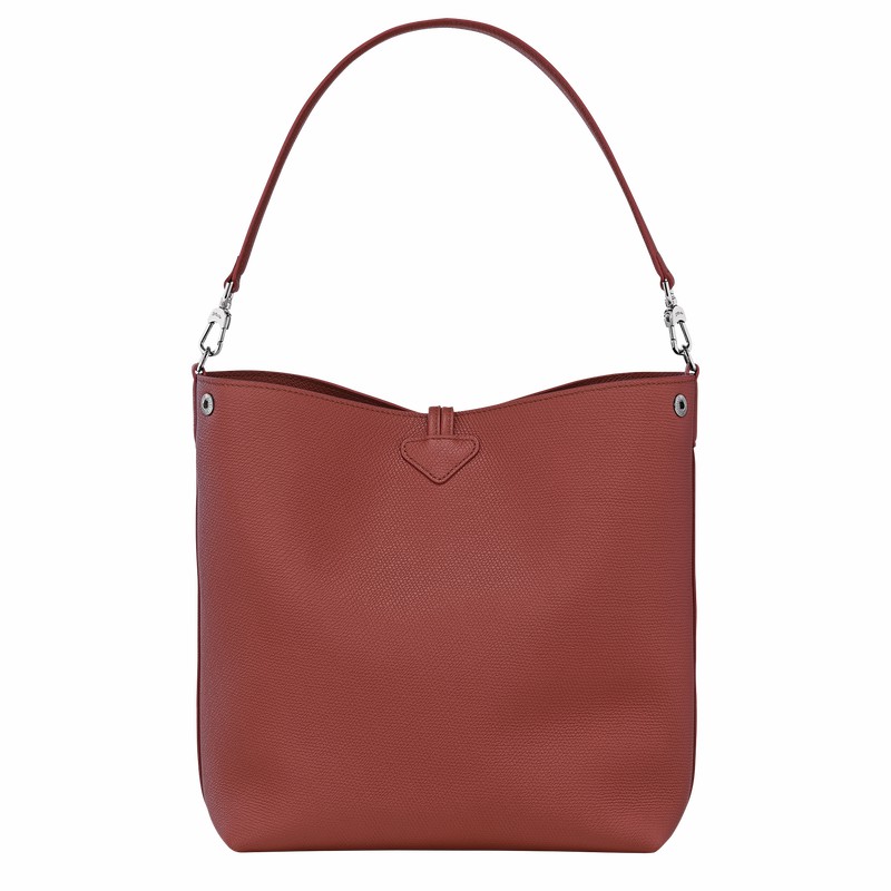 Longchamp Le Roseau M Skulder Taske Dame Brune Danmark | 10281HFP404