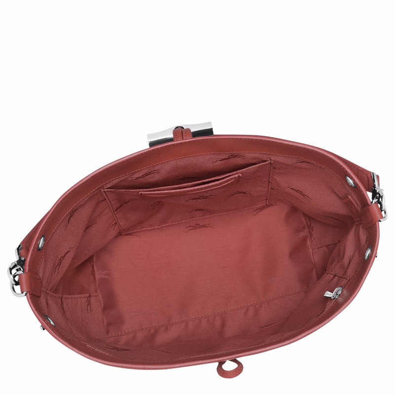 Longchamp Le Roseau M Skulder Taske Dame Brune Danmark | 10281HFP404