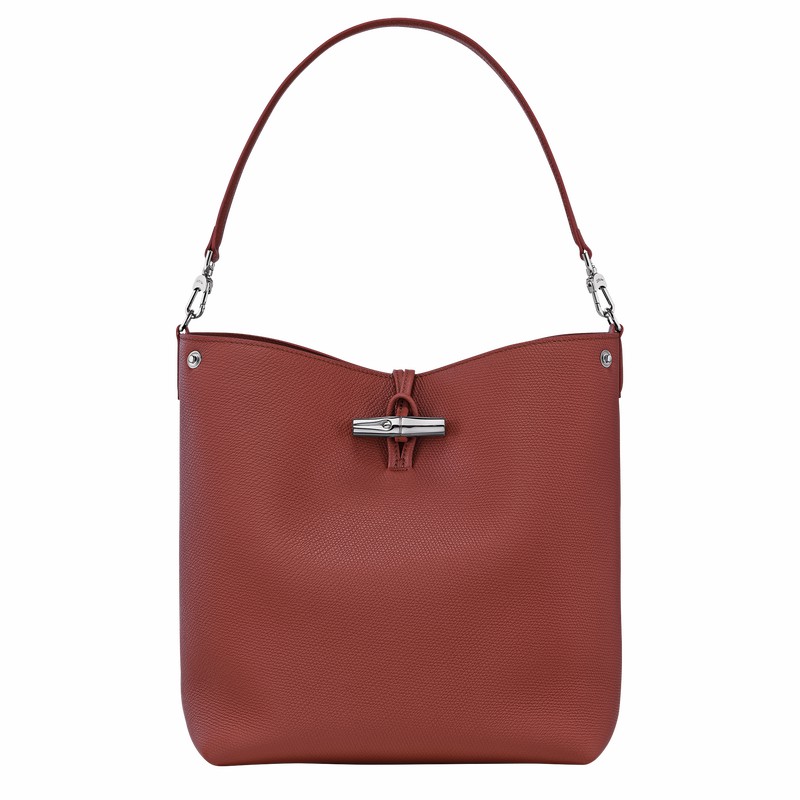 Longchamp Le Roseau M Skulder Taske Dame Brune Danmark | 10281HFP404