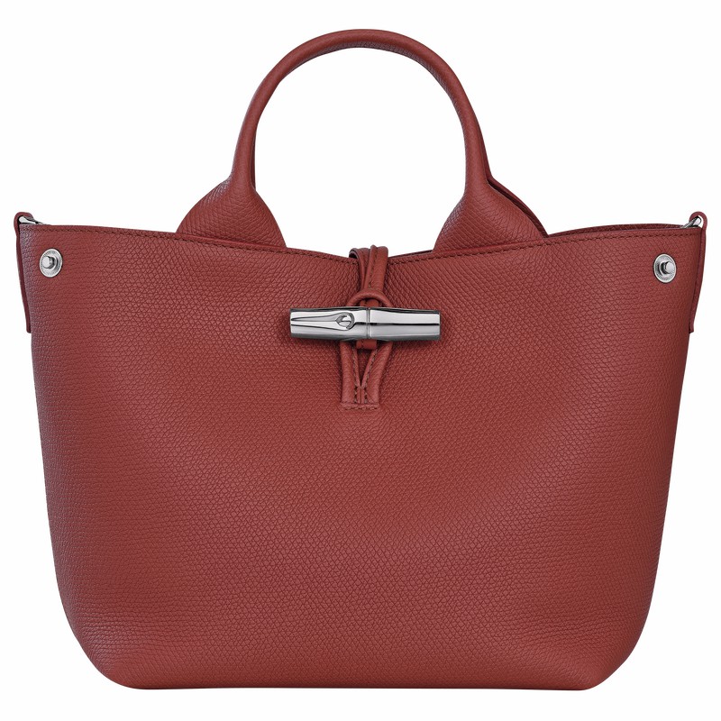 Longchamp Le Roseau S Håndtaske Dame Brune Danmark | 10273HFP404