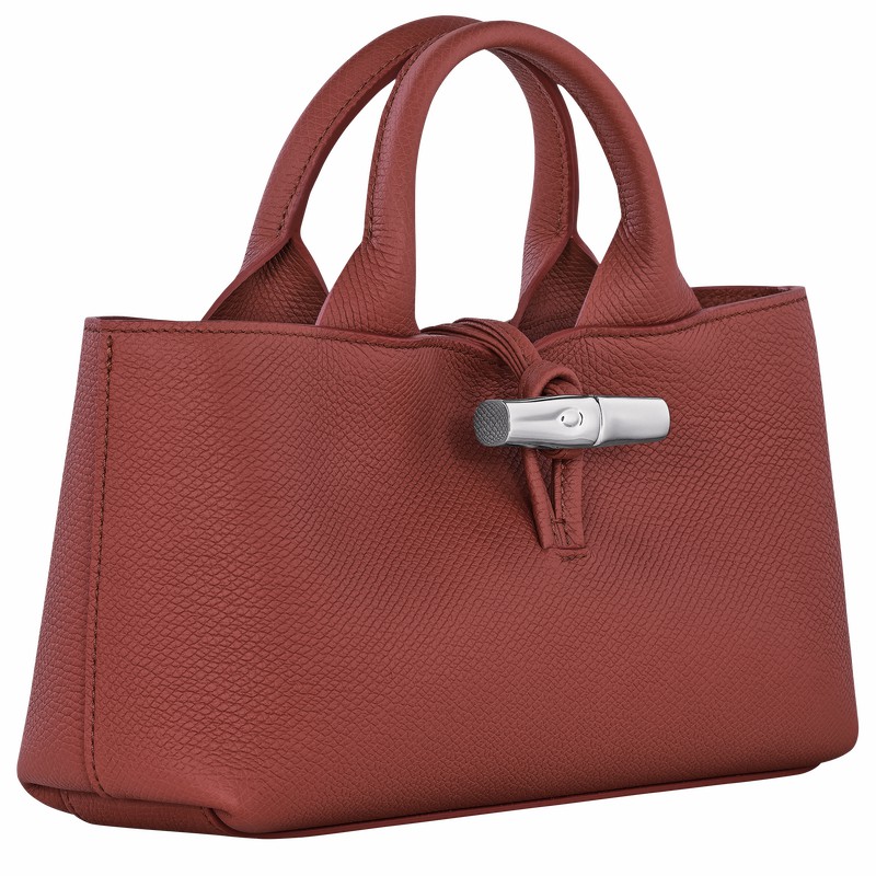 Longchamp Le Roseau S Håndtaske Dame Brune Danmark | 10280HFP404