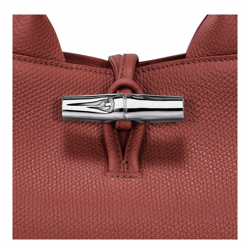 Longchamp Le Roseau S Håndtaske Dame Brune Danmark | 10280HFP404