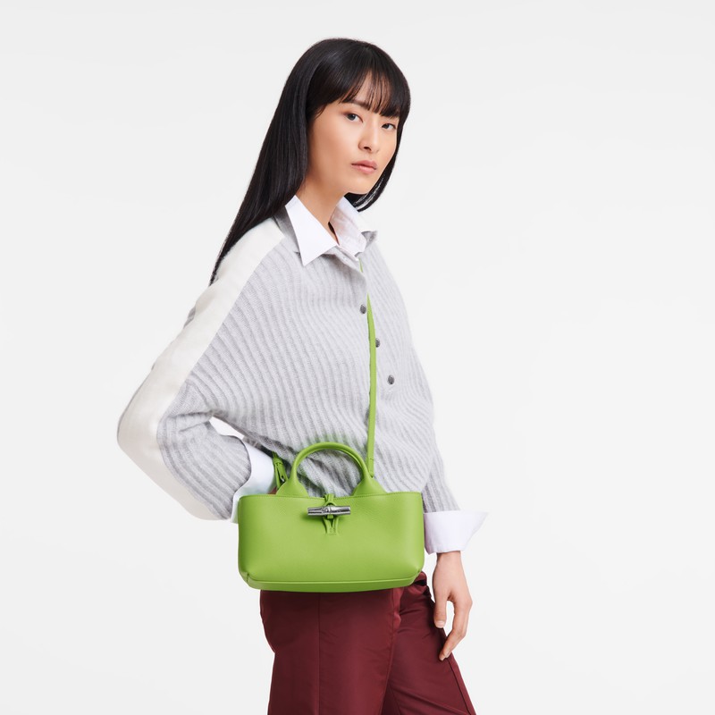 Longchamp Le Roseau S Håndtaske Dame Grøn Danmark | 10280HFP355