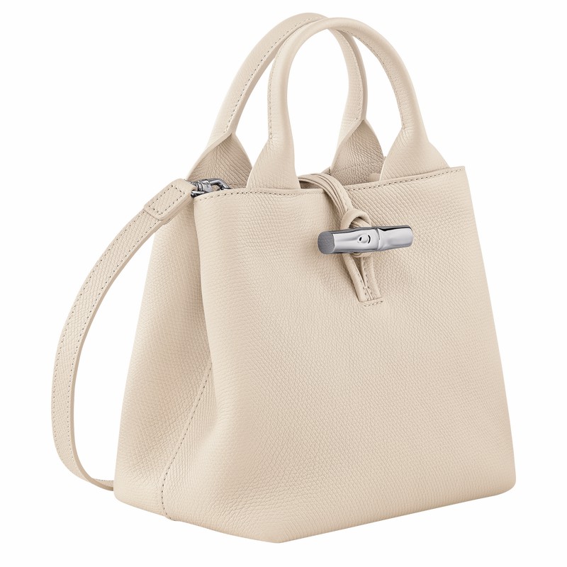 Longchamp Le Roseau S Håndtaske Dame Hvide Danmark | 10273HFP555