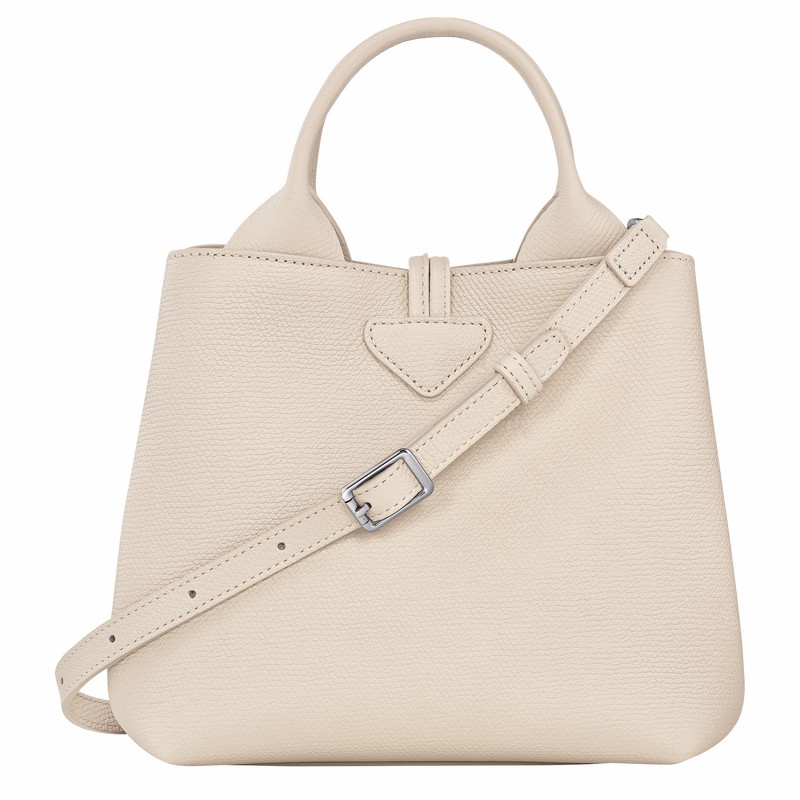 Longchamp Le Roseau S Håndtaske Dame Hvide Danmark | 10273HFP555