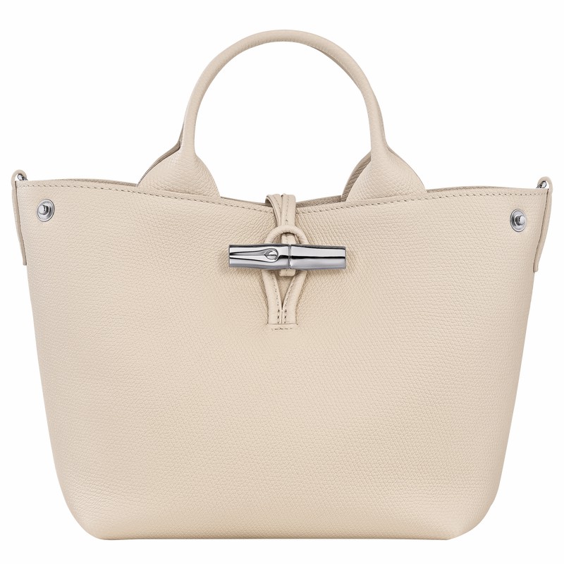 Longchamp Le Roseau S Håndtaske Dame Hvide Danmark | 10273HFP555