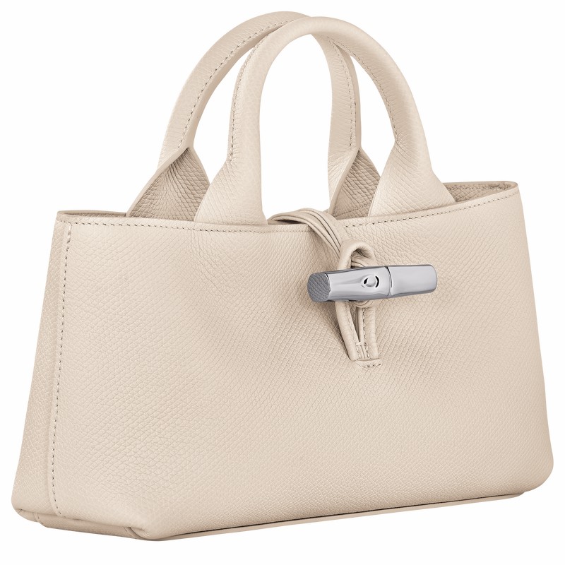 Longchamp Le Roseau S Håndtaske Dame Hvide Danmark | 10280HFP555