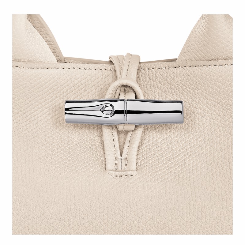 Longchamp Le Roseau S Håndtaske Dame Hvide Danmark | 10280HFP555