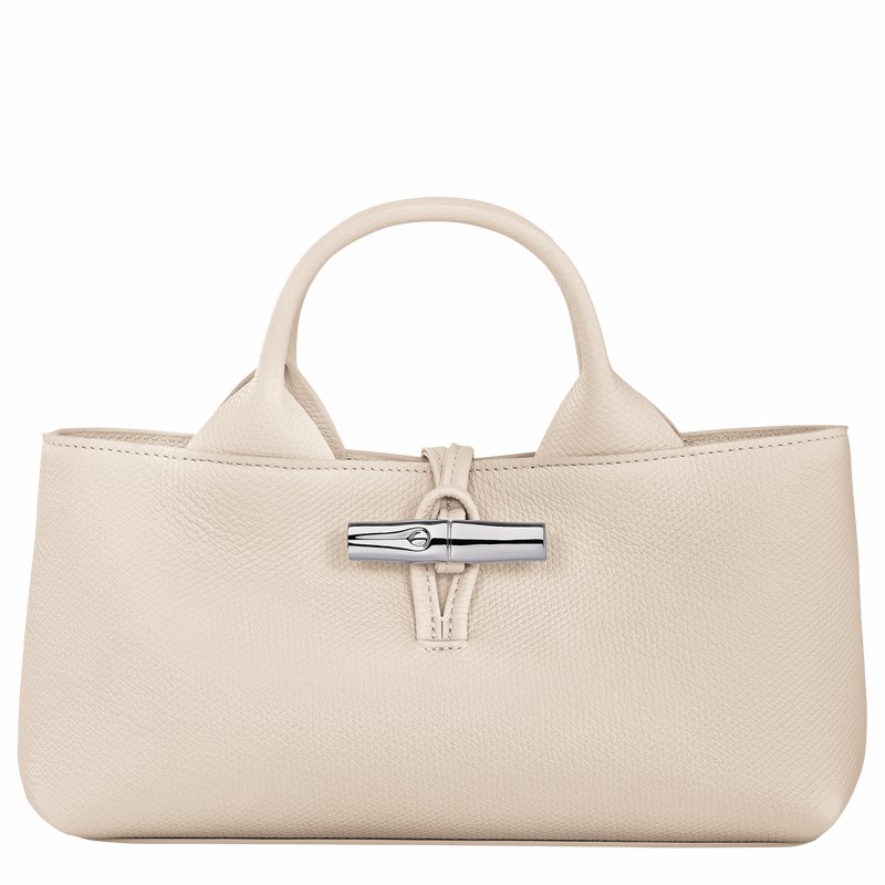 Longchamp Le Roseau S Håndtaske Dame Hvide Danmark | 10280HFP555