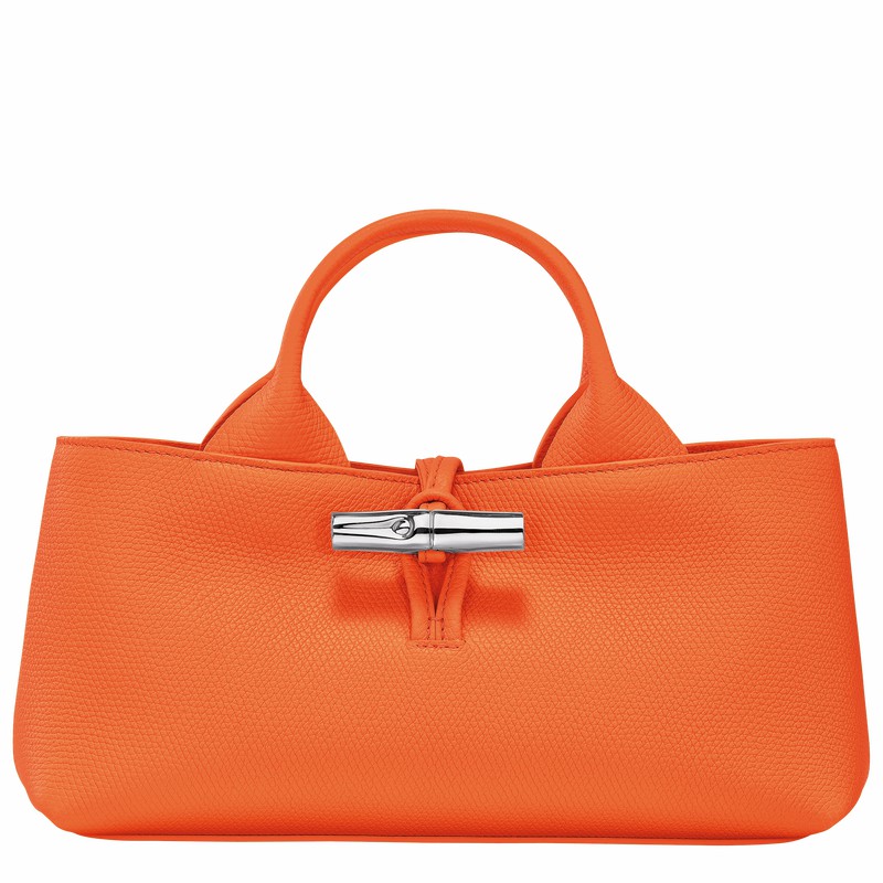 Longchamp Le Roseau S Håndtaske Dame Orange Danmark | 10280HFP017