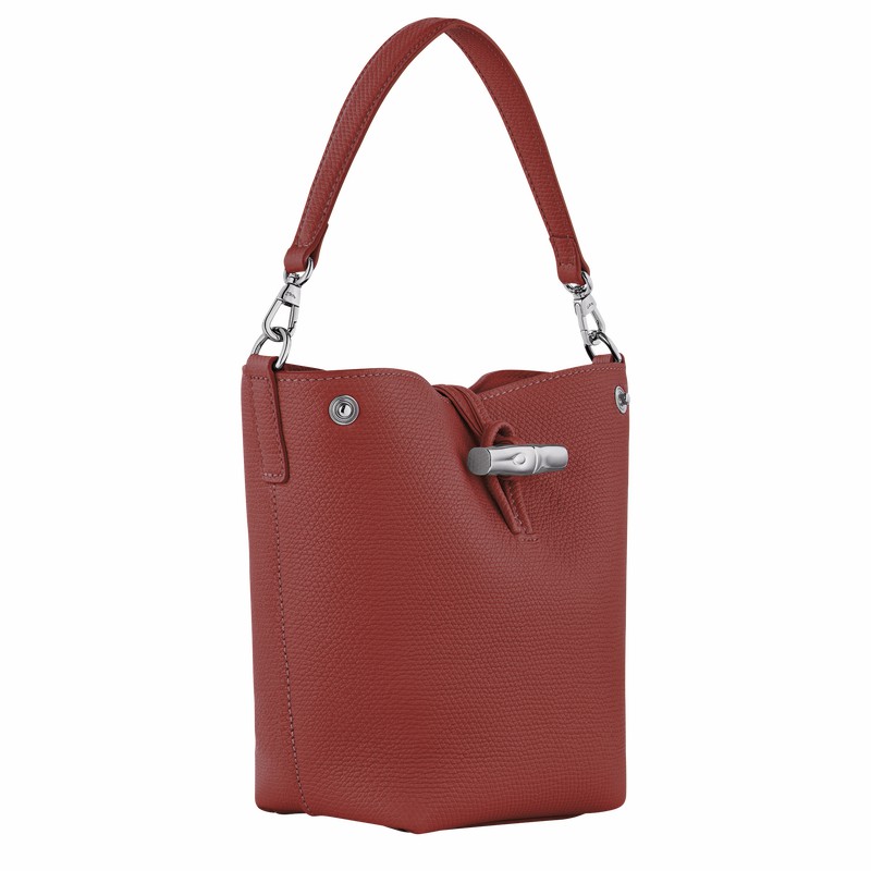 Longchamp Le Roseau XS Bøttepungen Dame Brune Danmark | 10279HFP404